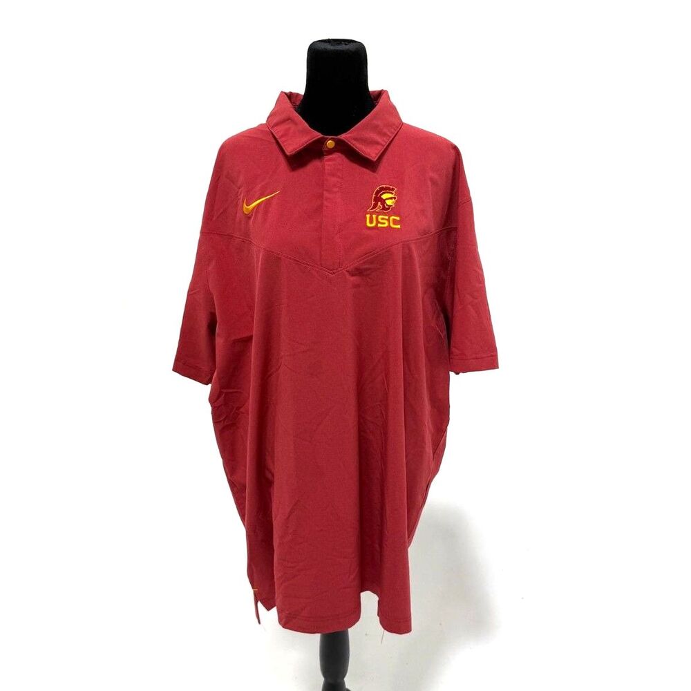 Nike USC dri fit on field engineered red polo shirt